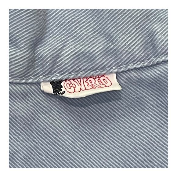 Vintage Covered Denim Shorts Women’s Juniors Light Blue High Rise 80s 90s - Picture 5 of 8